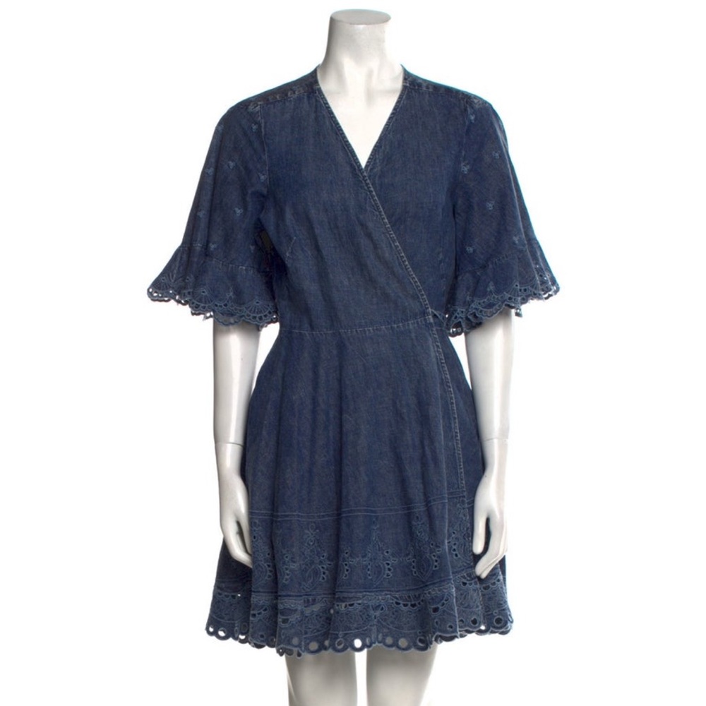 Jonathan Simkhai Denim Mini Wrap Dress Sz. M